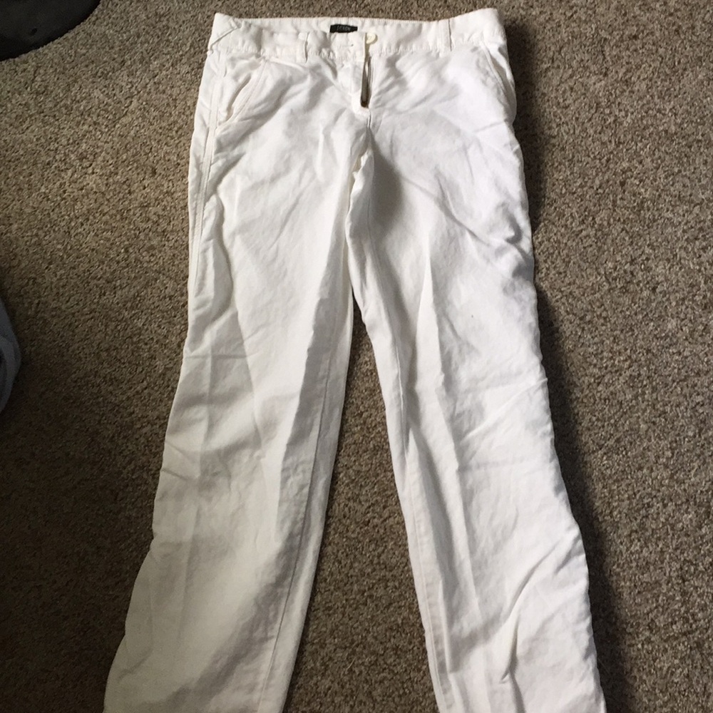 White cotton pants